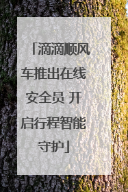 滴滴顺风车推出在线安全员 开启行程智能守护