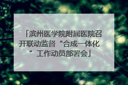 滨州医学院附属医院召开联动监督“合成一体化”工作动员部署会