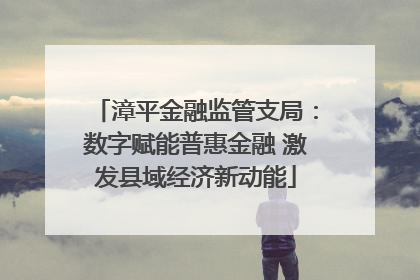 漳平金融监管支局：数字赋能普惠金融 激发县域经济新动能