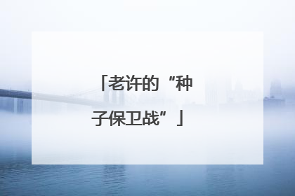 老许的“种子保卫战”