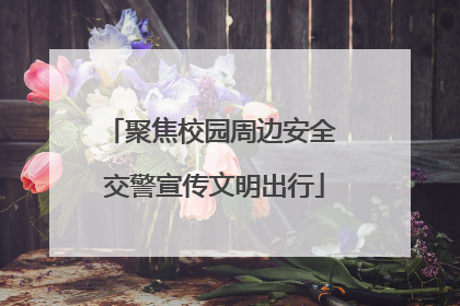 聚焦校园周边安全 交警宣传文明出行