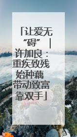 让爱无“碍”｜许加良：重疾致残始种藕 带动致富靠双手