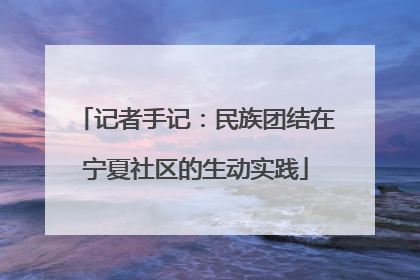 记者手记：民族团结在宁夏社区的生动实践