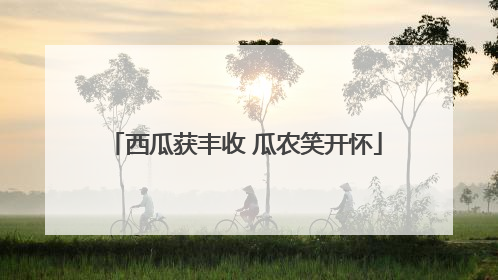 西瓜获丰收 瓜农笑开怀
