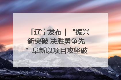 辽宁发布｜“振兴新突破 决胜勇争先”阜新以项目攻坚破解发展瓶颈 经济发展实现良好开局