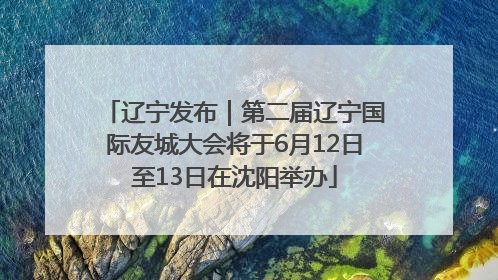 辽宁发布｜第二届辽宁国际友城大会将于6月12日至13日在沈阳举办