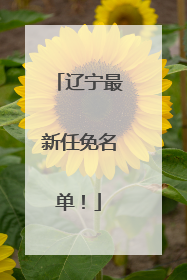 辽宁最新任免名单！