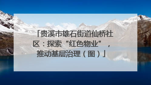 贵溪市雄石街道仙桥社区：探索“红色物业”，推动基层治理（图）