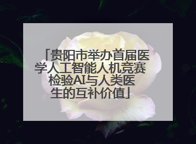 贵阳市举办首届医学人工智能人机竞赛 检验AI与人类医生的互补价值