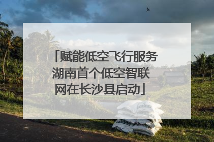 赋能低空飞行服务 湖南首个低空智联网在长沙县启动