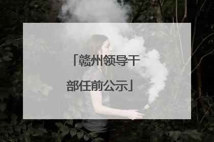 赣州领导干部任前公示