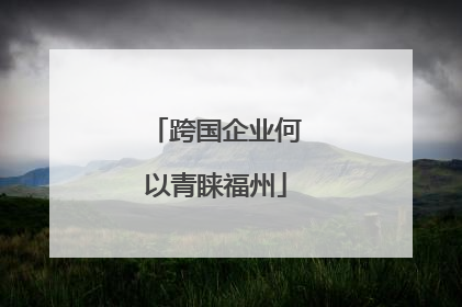 跨国企业何以青睐福州
