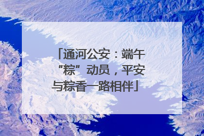 通河公安：端午“粽”动员，平安与粽香一路相伴