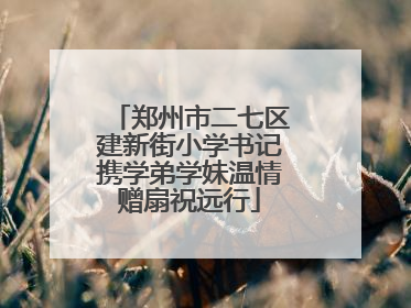 郑州市二七区建新街小学书记携学弟学妹温情赠扇祝远行