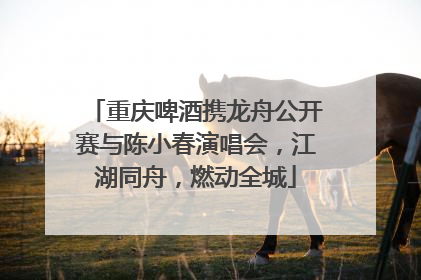 重庆啤酒携龙舟公开赛与陈小春演唱会，江湖同舟，燃动全城