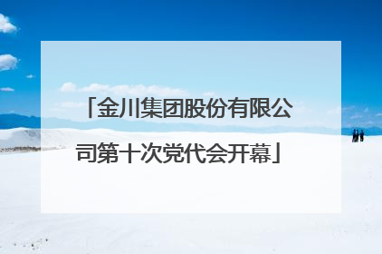 金川集团股份有限公司第十次党代会开幕