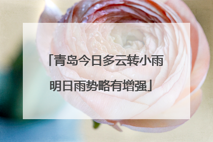 青岛今日多云转小雨 明日雨势略有增强