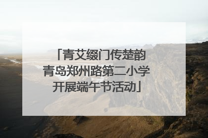 青艾缀门传楚韵 青岛郑州路第二小学开展端午节活动