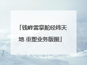 钱峰雷掌舵经纬天地 重塑业务版图