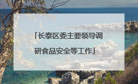 长泰区委主要领导调研食品安全等工作