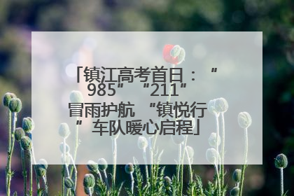 镇江高考首日：“985”“211”冒雨护航 “镇悦行”车队暖心启程