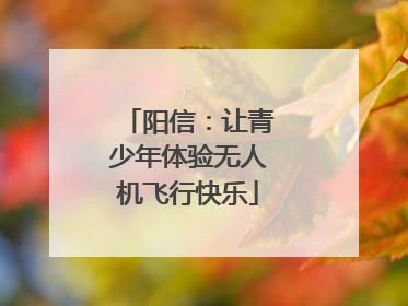 阳信：让青少年体验无人机飞行快乐