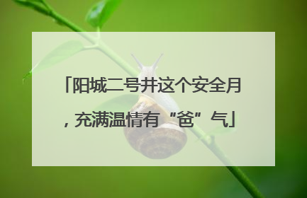 阳城二号井这个安全月，充满温情有“爸”气