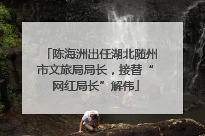 陈海洲出任湖北随州市文旅局局长，接替“网红局长”解伟