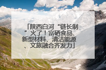 陕西白河“链长制”火了！富硒食品、新型材料、清洁能源、文旅融合齐发力