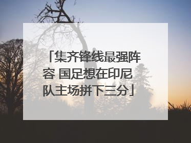 集齐锋线最强阵容 国足想在印尼队主场拼下三分