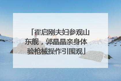 霍启刚夫妇参观山东舰，郭晶晶亲身体验枪械操作引围观