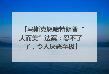 马斯克怒喷特朗普“大而美”法案：忍不了了，令人厌恶至极