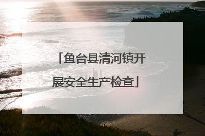 鱼台县清河镇开展安全生产检查