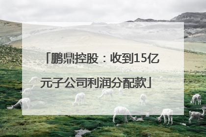 鹏鼎控股：收到15亿元子公司利润分配款