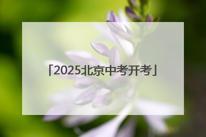 2025北京中考开考