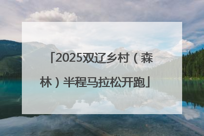 2025双辽乡村（森林）半程马拉松开跑
