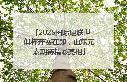 2025国际足联世俱杯开赛在即，山东元素期待精彩亮相