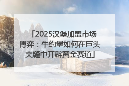 2025汉堡加盟市场博弈：牛约堡如何在巨头夹缝中开辟黄金赛道