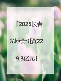 2025长春光博会引资229.3亿元