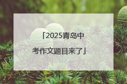 2025青岛中考作文题目来了