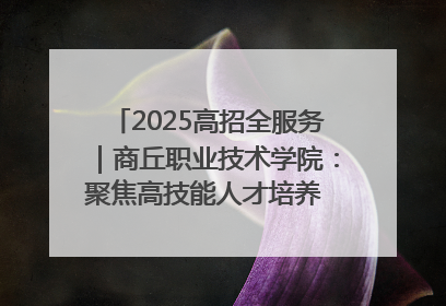 2025高招全服务｜商丘职业技术学院：聚焦高技能人才培养 谱写高质量发展篇章